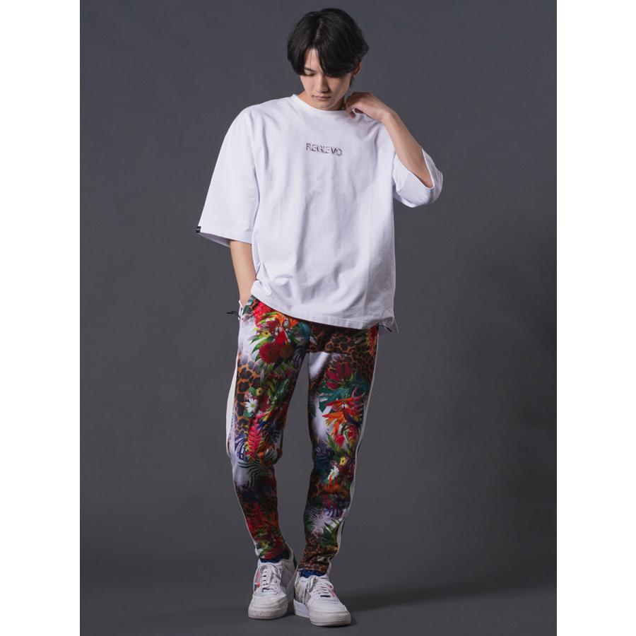 レインボープリントドロップショルダーTシャツ メンズ オーバーサイズ シンプル ロゴ 春 夏 秋 ホワイト ブラック 白 黒 M L REGIEVO レジエボ | REGIEVO | 06