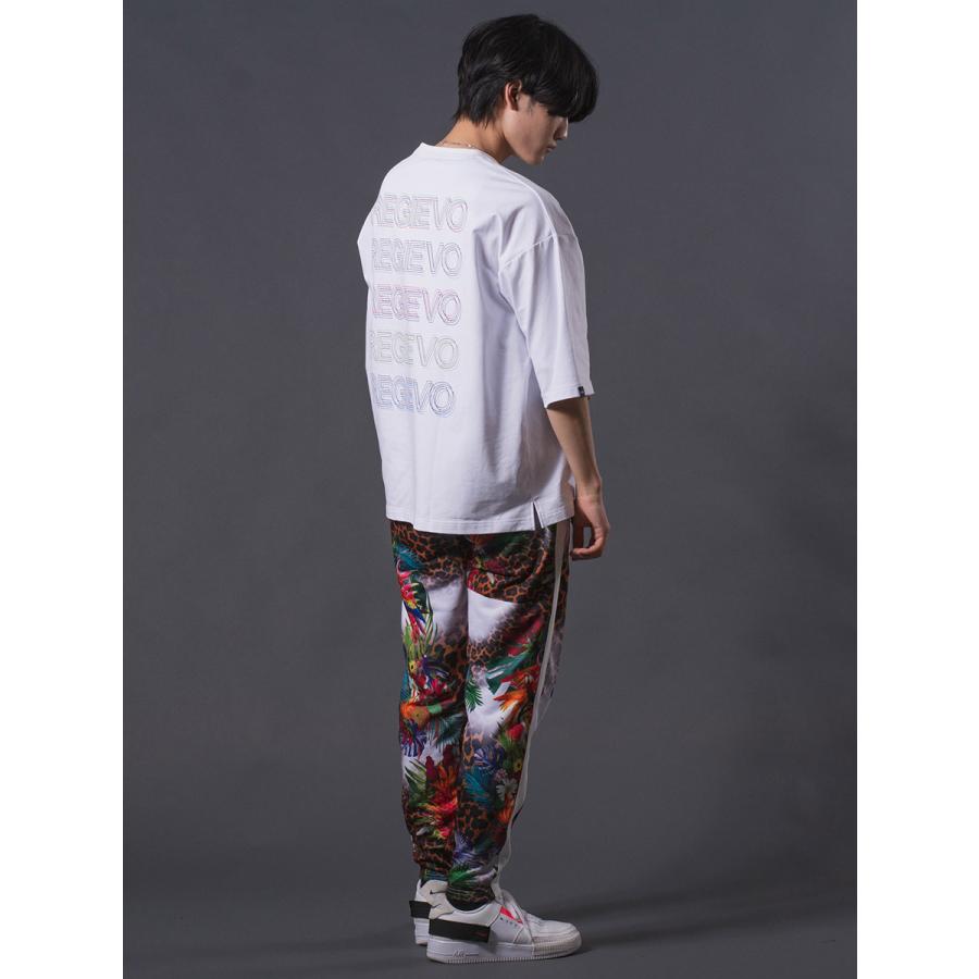 レインボープリントドロップショルダーTシャツ メンズ オーバーサイズ シンプル ロゴ 春 夏 秋 ホワイト ブラック 白 黒 M L REGIEVO レジエボ | REGIEVO | 07