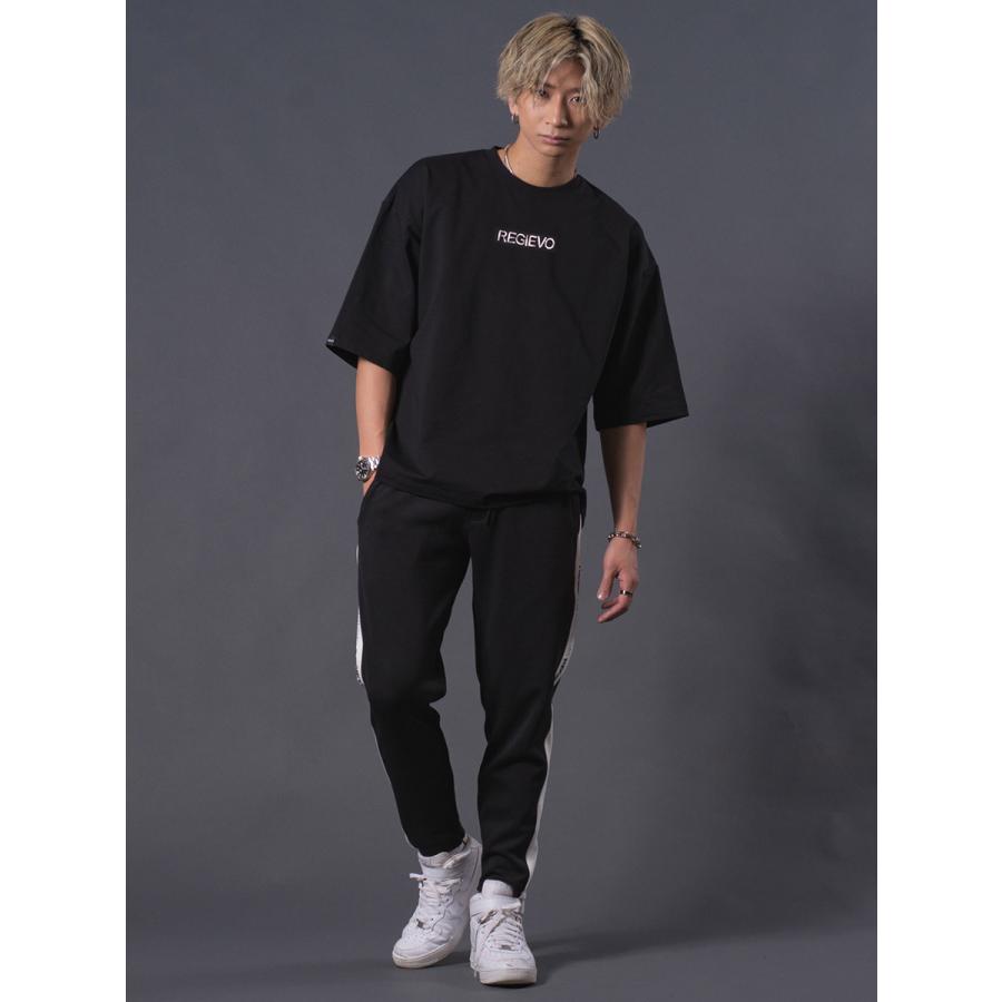 レインボープリントドロップショルダーTシャツ メンズ オーバーサイズ シンプル ロゴ 春 夏 秋 ホワイト ブラック 白 黒 M L REGIEVO レジエボ | REGIEVO | 11