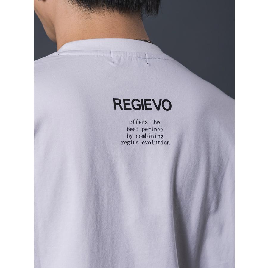 ビッグロゴTシャツ メンズ ストレッチ性 シンプル 春 夏 秋 ホワイト ブラック 白 黒 M L XL REGIEVO レジエボ｜sshk｜18