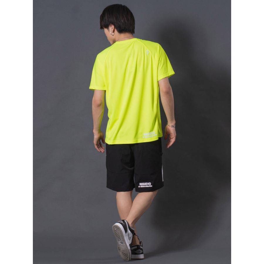 ハニカムメッシュTシャツ メンズ ストレッチ性 シンプル アウトドア スポーティ ホワイト イエロー ブラック 白 黄 黒 M L XL REGIEVO レジエボ | REGIEVO | 13