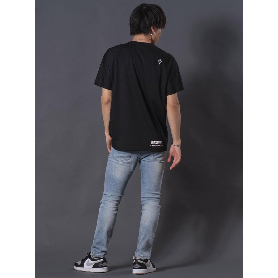 ハニカムメッシュTシャツ メンズ ストレッチ性 シンプル アウトドア スポーティ ホワイト イエロー ブラック 白 黄 黒 M L XL REGIEVO レジエボ | REGIEVO | 17