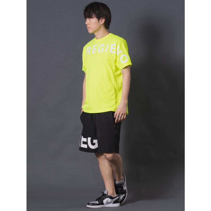 ハニカムメッシュTシャツ メンズ ストレッチ性 シンプル アウトドア スポーティ ホワイト イエロー ブラック 白 黄 黒 M L XL REGIEVO レジエボ | REGIEVO | 12