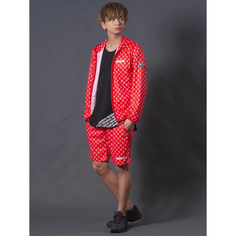 モノグラムショートパンツ メンズ 総柄 ルーズシルエット セットアップ 春 夏 秋 ホワイト レッド ブラック 白 赤 黒 M L XL REGIEVO レジエボ | REGIEVO | 13