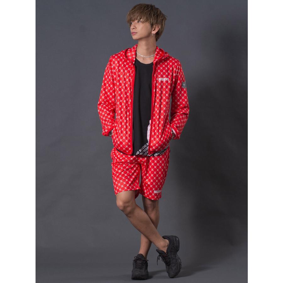 モノグラムショートパンツ メンズ 総柄 ルーズシルエット セットアップ 春 夏 秋 ホワイト レッド ブラック 白 赤 黒 M L XL REGIEVO レジエボ | REGIEVO | 12