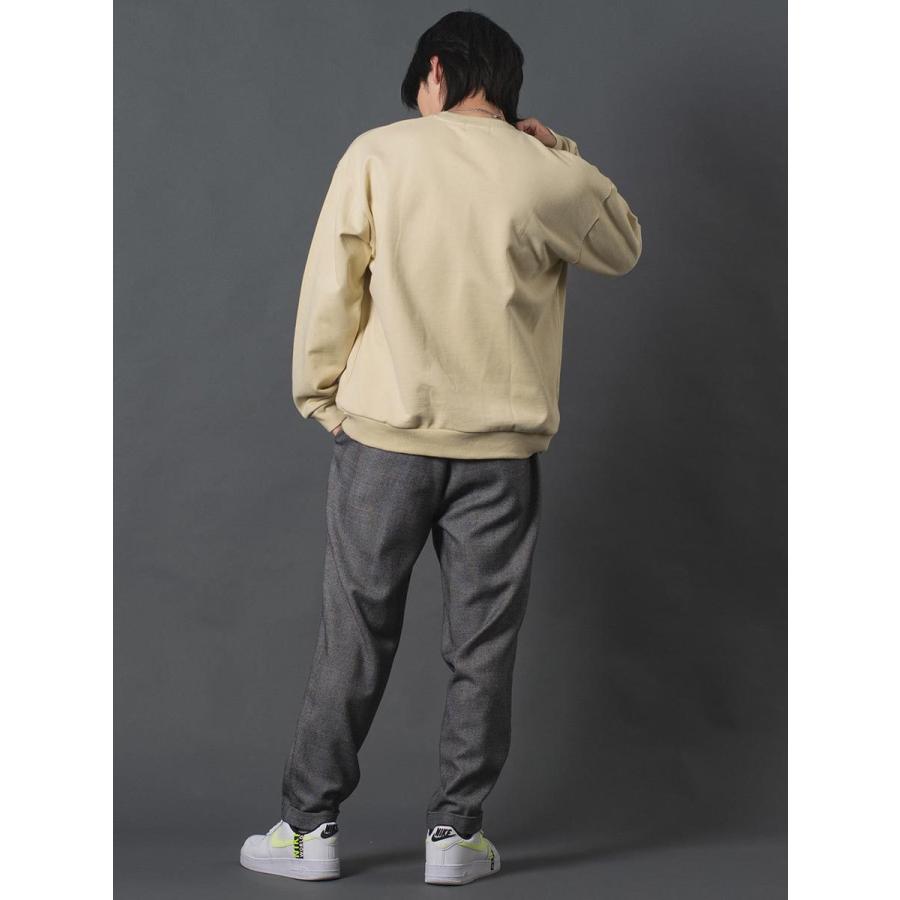 チェックイージースラックス メンズ テーパードパンツ チェック レトロ オーバーサイズ セットアップ 春 秋 冬 ベージュ グレー M L XL REGIEVO レジエボ | REGIEVO | 13