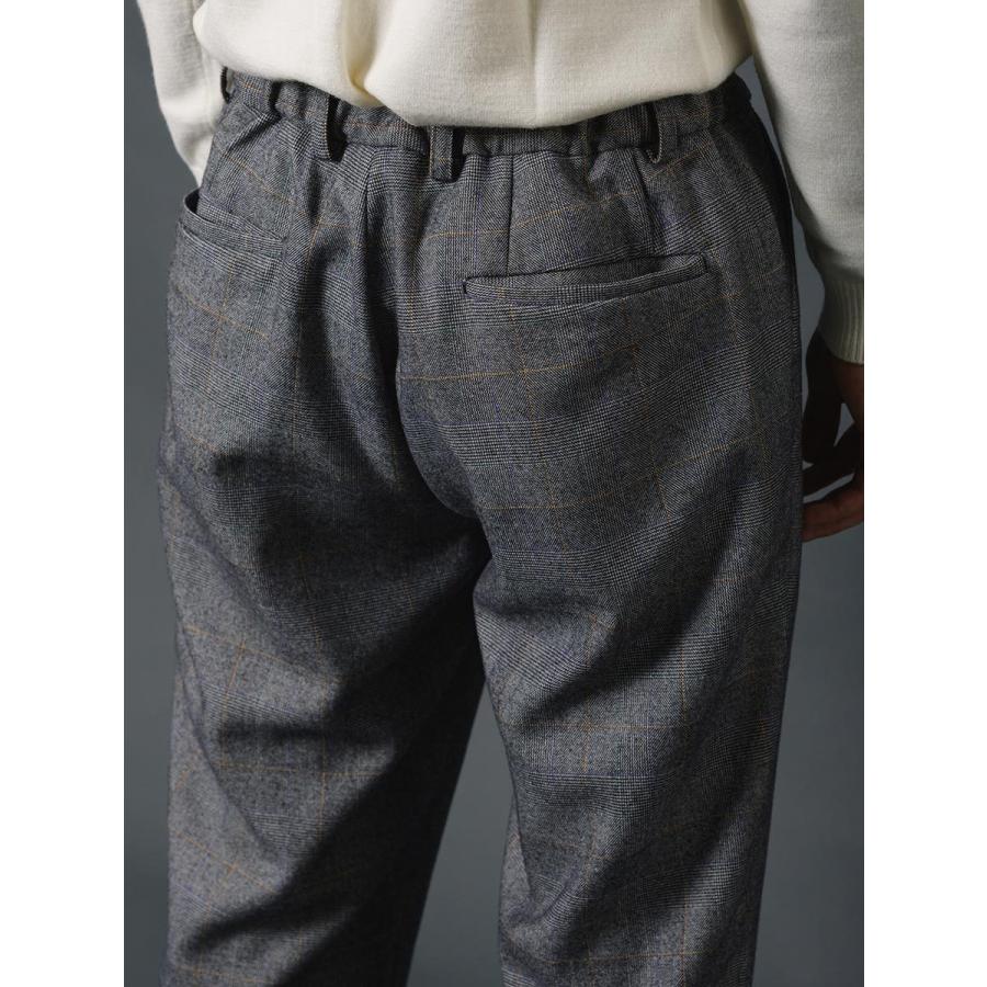 チェックイージースラックス メンズ テーパードパンツ チェック レトロ オーバーサイズ セットアップ 春 秋 冬 ベージュ グレー M L XL REGIEVO レジエボ | REGIEVO | 17