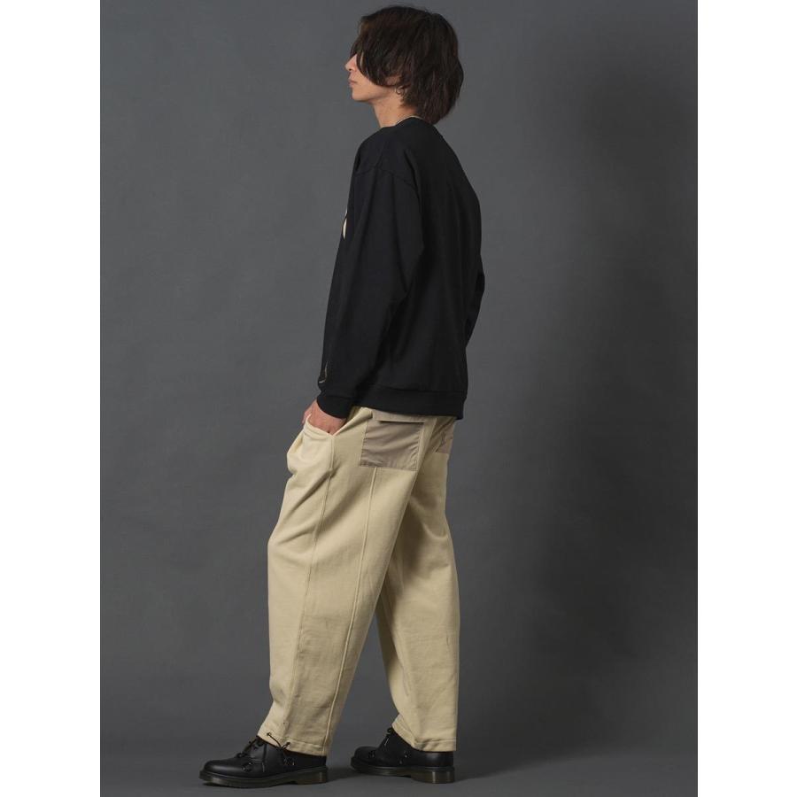 ワイドジョガーパンツ メンズ シェフパンツ ワイドパンツ シンプル 無地 オーバーサイズ 春 夏 秋 冬 アイボリー グレー ブラック 黒 M L XL REGIEVO レジエボ | REGIEVO | 08