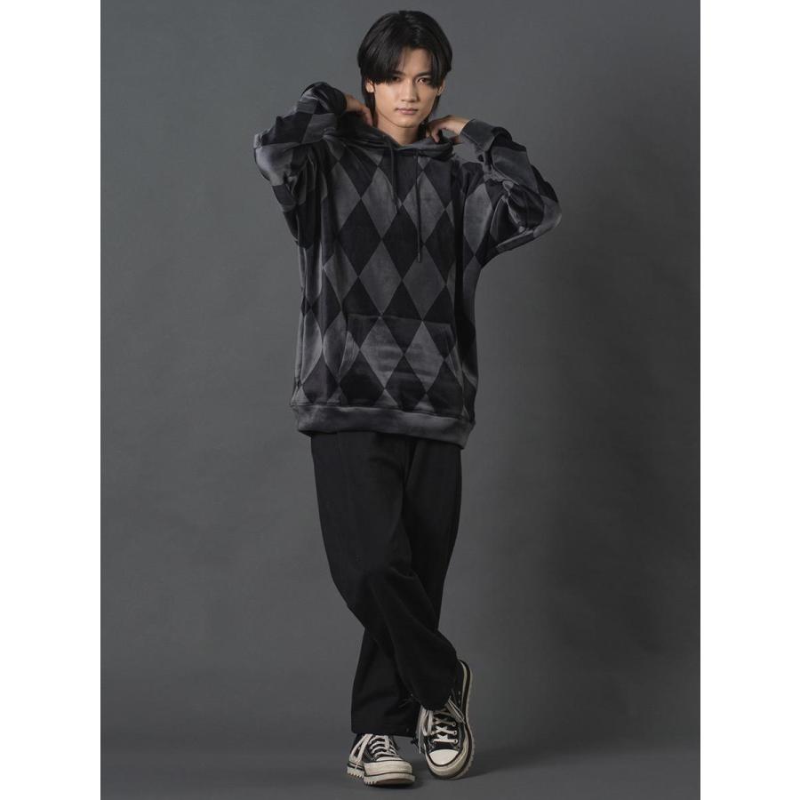 SAINTロゴ 総柄×花柄 パーカー XL