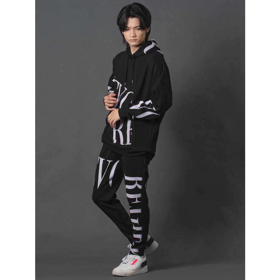 ビッグロゴプリントジョガーパンツ メンズ テーパードパンツ セットアップ シンプル 春 夏 秋 冬 ホワイト ブラック 白 黒 M L XL REGIEVO レジエボ | REGIEVO | 12