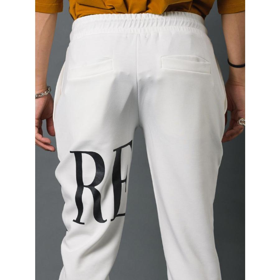 ビッグロゴプリントジョガーパンツ メンズ テーパードパンツ セットアップ シンプル 春 夏 秋 冬 ホワイト ブラック 白 黒 M L XL REGIEVO レジエボ | REGIEVO | 15