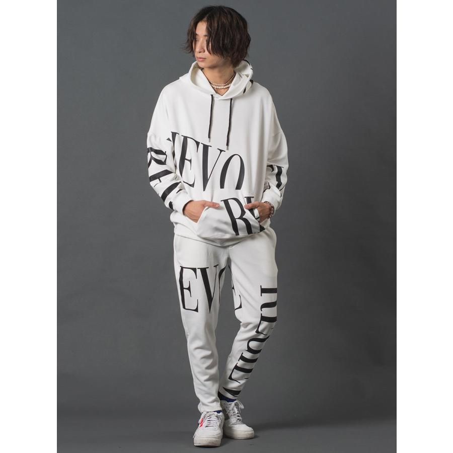 ビッグロゴプリントジョガーパンツ メンズ テーパードパンツ セットアップ シンプル 春 夏 秋 冬 ホワイト ブラック 白 黒 M L XL REGIEVO レジエボ | REGIEVO | 06