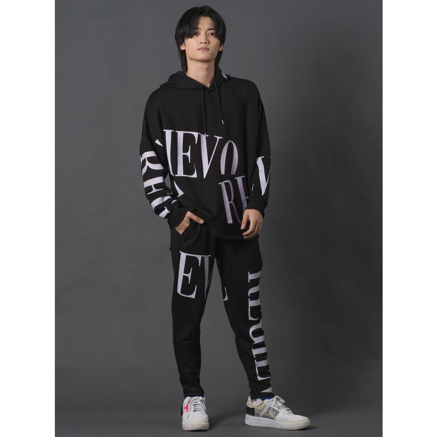 ビッグロゴプリントジョガーパンツ メンズ テーパードパンツ セットアップ シンプル 春 夏 秋 冬 ホワイト ブラック 白 黒 M L XL REGIEVO レジエボ | REGIEVO | 09