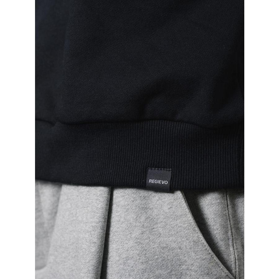 アップリケロゴトレーナー メンズ スウェット レトロ オーバーサイズ シンプル ヴィンテージ 春 秋 冬 ベージュ グレー ブラック 茶 黒 M L XL REGIEVO レジエボ | REGIEVO | 22