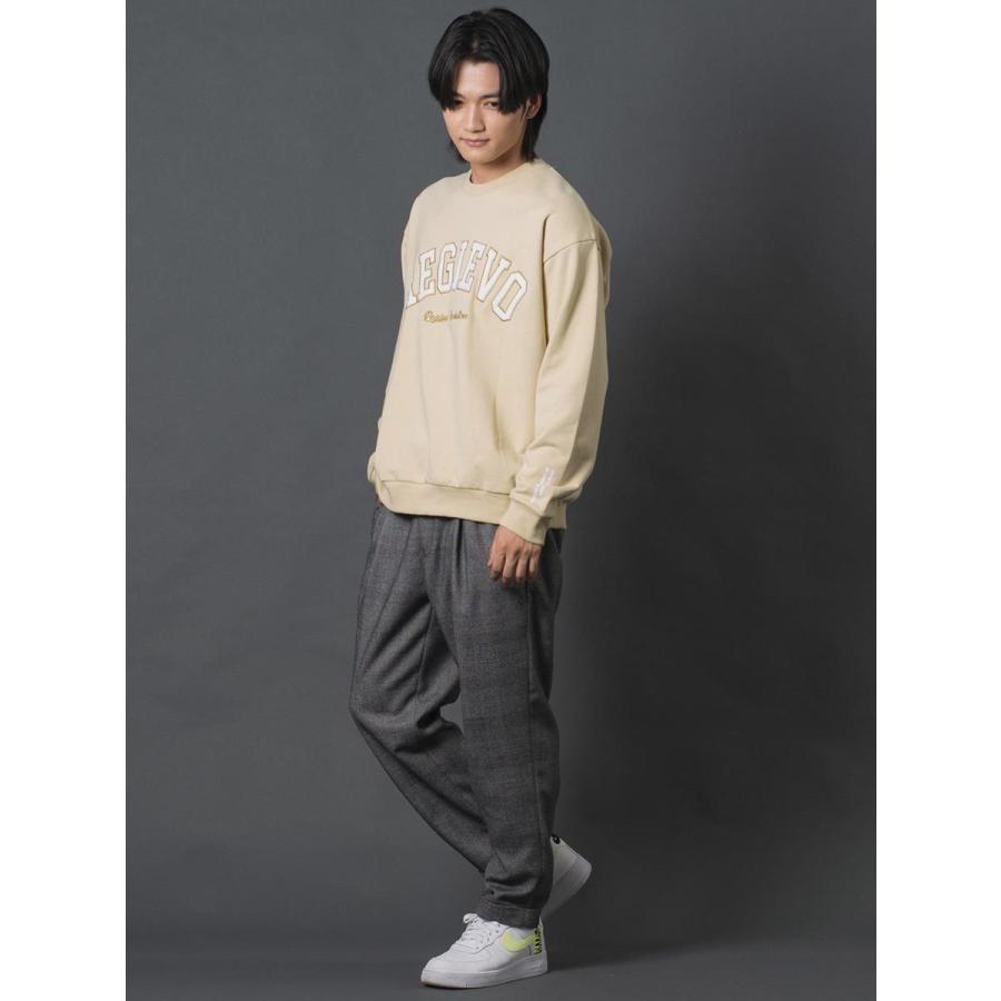 アップリケロゴトレーナー メンズ スウェット レトロ オーバーサイズ シンプル ヴィンテージ 春 秋 冬 ベージュ グレー ブラック 茶 黒 M L XL REGIEVO レジエボ | REGIEVO | 08