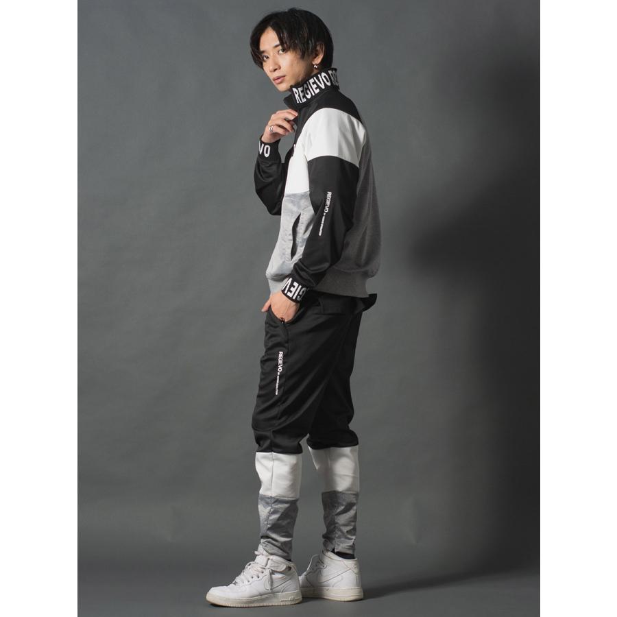 REGIEVO アシンメトリー切り替えトラックジャケット メンズ REGIEVO アシンメトリー切り替えトラックジャケット メンズ