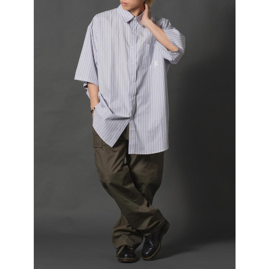 先染めストライプ半袖ビッグシャツ | REGIEVO | 12