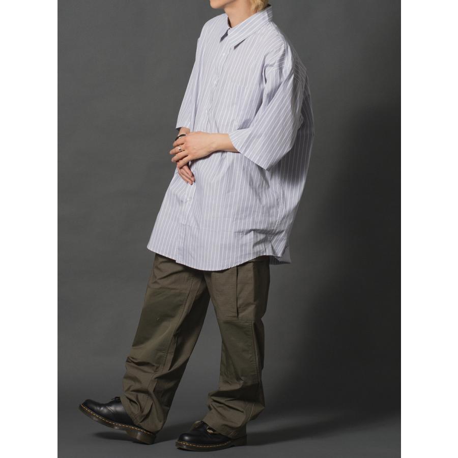 先染めストライプ半袖ビッグシャツ | REGIEVO | 13