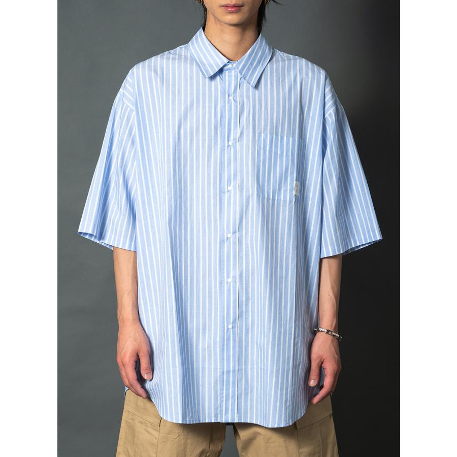 先染めストライプ半袖ビッグシャツ | REGIEVO | 15