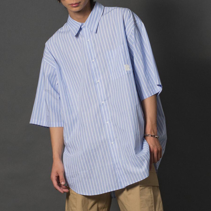 先染めストライプ半袖ビッグシャツ | REGIEVO | 03