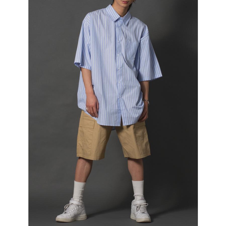 先染めストライプ半袖ビッグシャツ | REGIEVO | 05