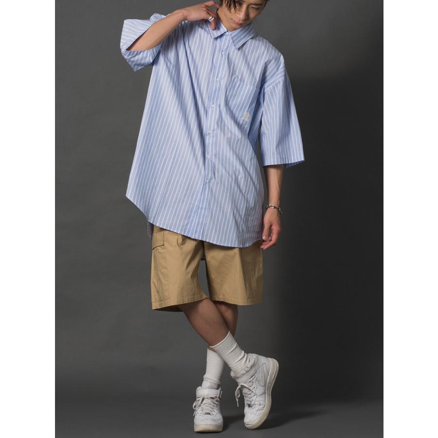 先染めストライプ半袖ビッグシャツ | REGIEVO | 07