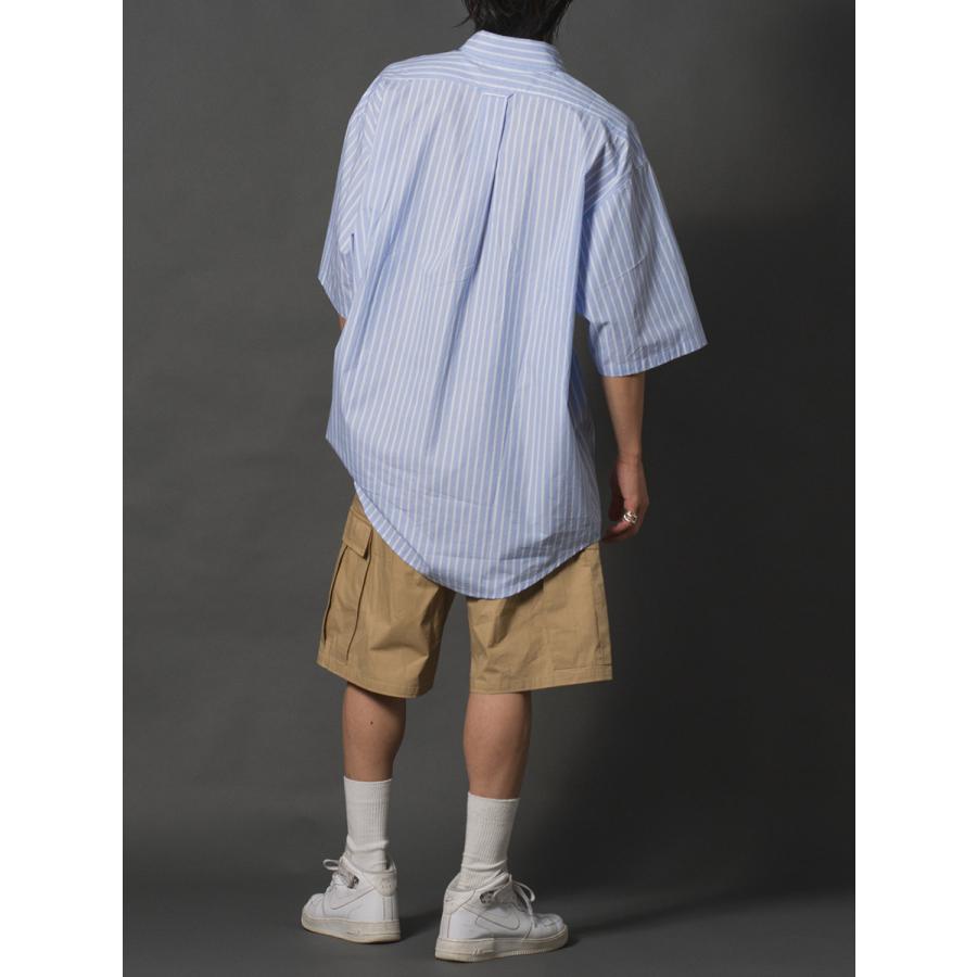 先染めストライプ半袖ビッグシャツ | REGIEVO | 09