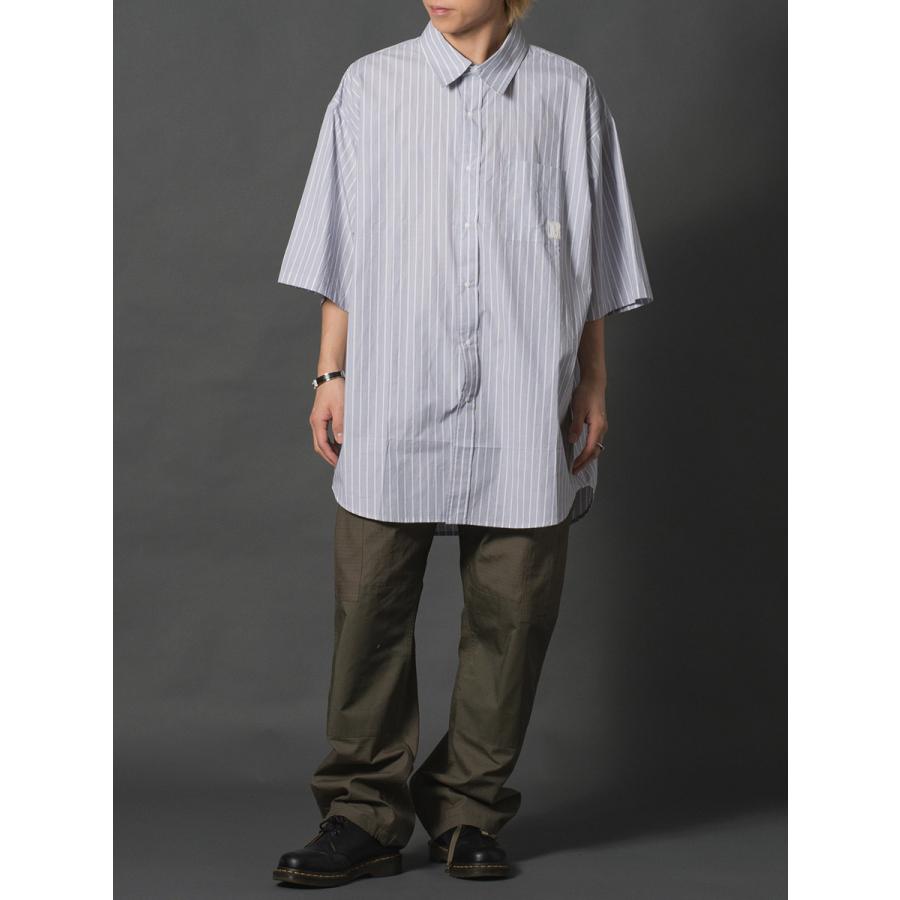 先染めストライプ半袖ビッグシャツ | REGIEVO | 10