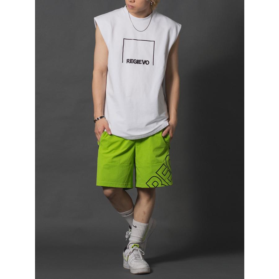 ロゴプリントノースリーブ メンズ タンクトップ トレーニングウエア 袖なし 韓国ファッション ストリート系 サーフ系 ユニセックス 春 夏 春服 夏服 | REGIEVO | 05