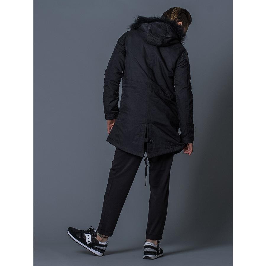 モッズコート メンズ 細身 コート 春 秋 秋 冬 オールシーズン ブラック 黒 M L XL 2L LL ライナー付き REGIEVO レジエボ hk エイチケー 35506 | REGIEVO | 05