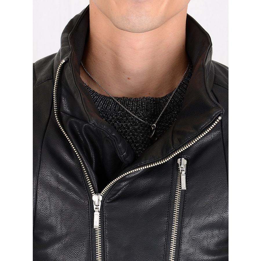 レザージャケット メンズ 中綿 合皮 秋 冬 ブラック 黒 S M L XL 2L L ライダース ダブル フェイクレザー REGIEVO レジエボ hk エイチケー 55110 | REGIEVO | 11