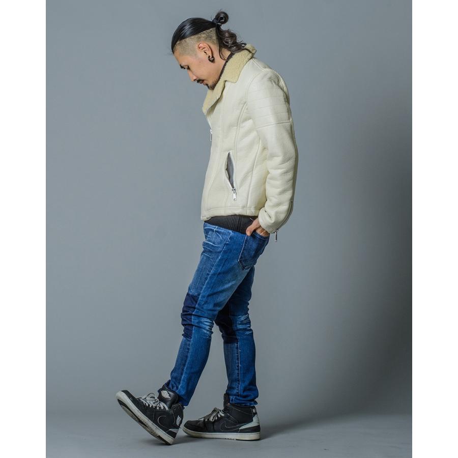 ムートンコート メンズ 暖かい 秋 冬 ホワイト 白 ブラック 黒 S M L XL 2L LL ムートン 裏ボア REGIEVO レジエボ hk エイチケー 55111 | REGIEVO | 05