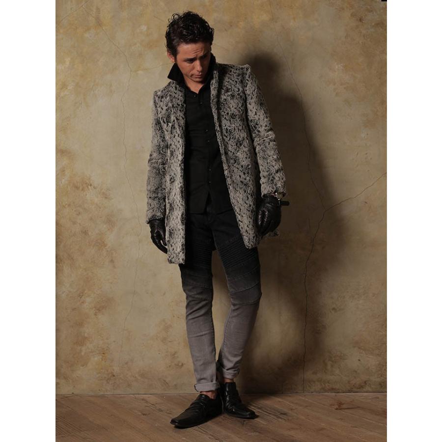 コート メンズ 冬 ファー グレーM L XL 2L LL チェスターコート REGIEVO レジエボ hk エイチケー 55503 | REGIEVO | 02