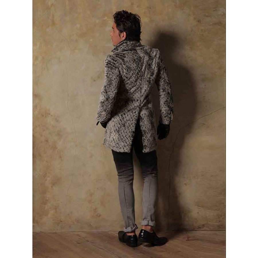 コート メンズ 冬 ファー グレーM L XL 2L LL チェスターコート REGIEVO レジエボ hk エイチケー 55503 | REGIEVO | 04