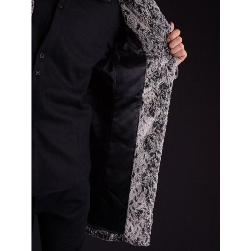 コート メンズ 冬 ファー グレーM L XL 2L LL チェスターコート REGIEVO レジエボ hk エイチケー 55503 | REGIEVO | 08