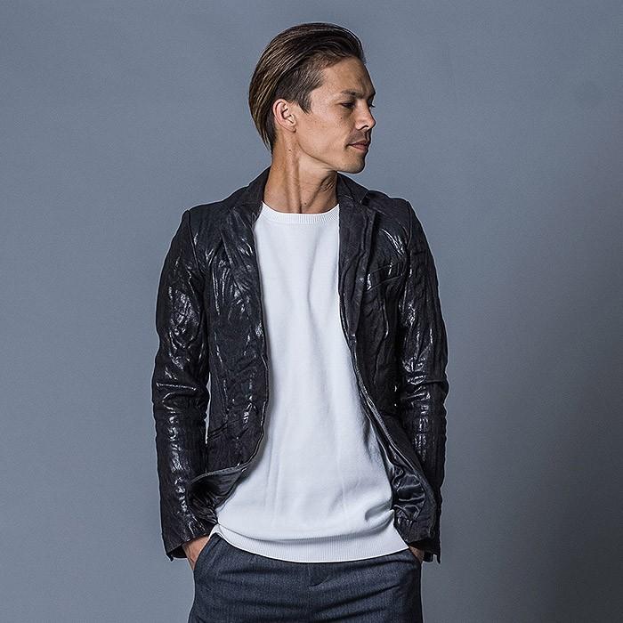 REGIEVO（レジエボ） レザージャケット メンズ テーラード 本革 山羊