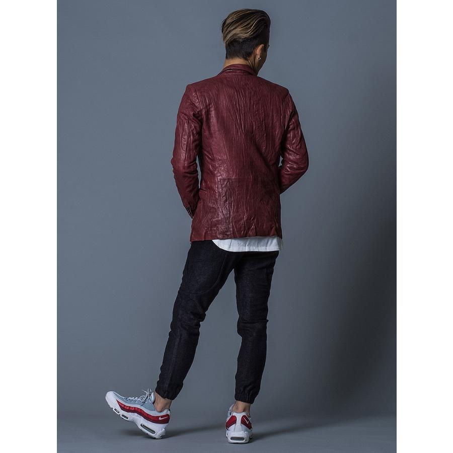 レザージャケット メンズ テーラード 本革 山羊 ゴート ベージュ ワイン ブラック 黒 M L XL 2L LL REGIEVO レジエボ hk エイチケー 55504 | REGIEVO | 11