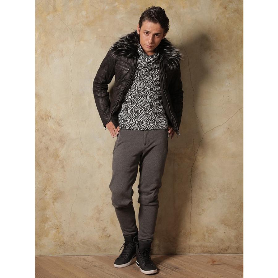 ダウンジャケット メンズ  フェイクレザー グレー ネイビー ブラック 紺 黒 S M L XL 2L LL REGIEVO レジエボ hk エイチケー 55506 | REGIEVO | 08