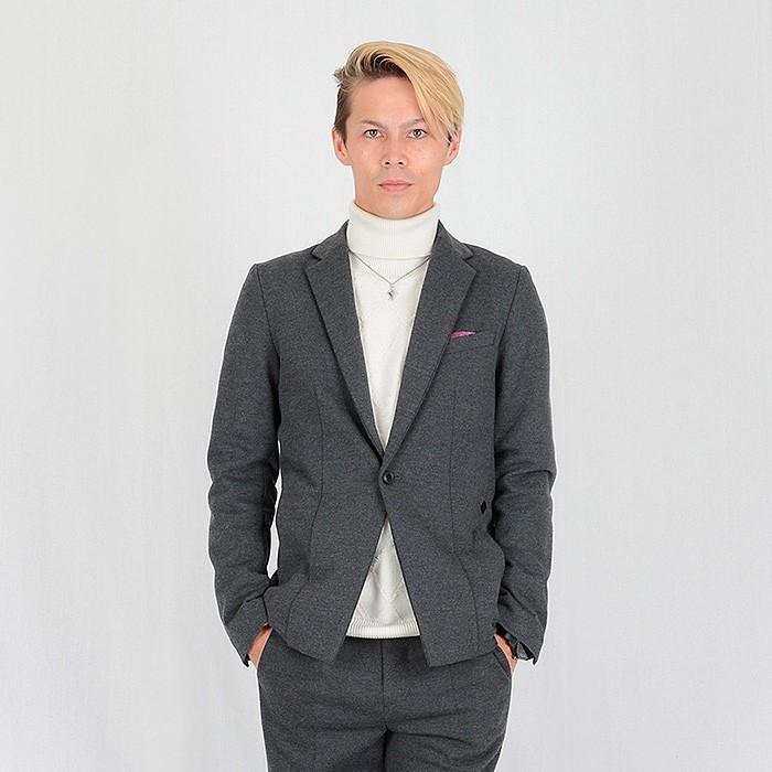 ジャケット メンズ 秋 秋冬 春 ストレッチ グレー カーキ ブラック テーラード 本切羽 総裏地 シームポケット S M L LL XL 2L REGIEVO レジエボ 65500 | REGIEVO | 05