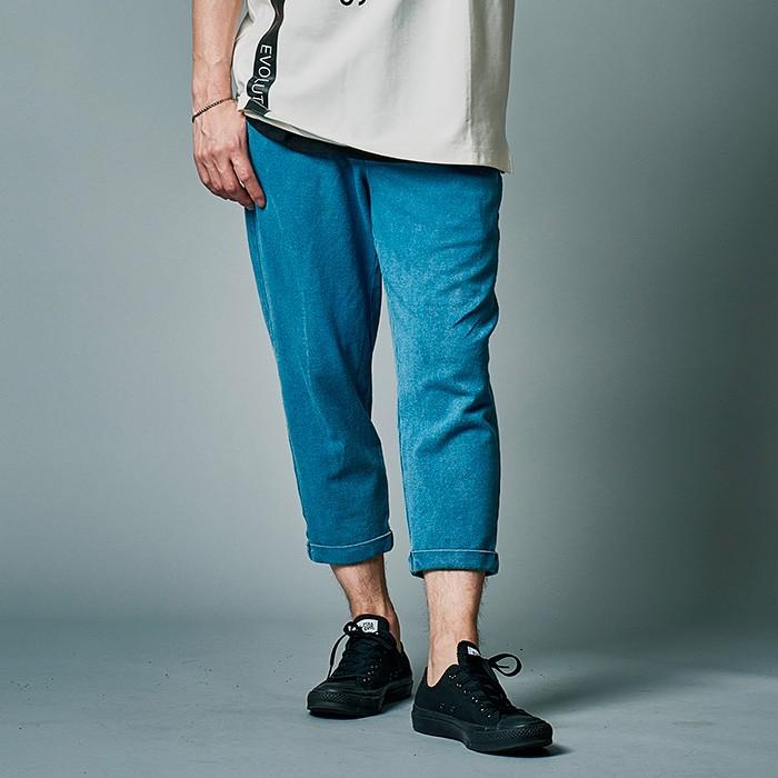 スラックス メンズ テーパード 春夏 秋冬 青 黒 ブルー ブラック 29 30 31 32 S M L Xl 2l 9分丈 アンクルパンツ ワンタック 鹿の子 ストレッチ Regievo Re メンズジャケット バッグ 鞄 のhk 通販 Yahoo ショッピング