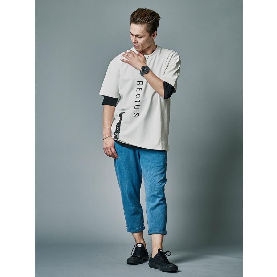 スラックス メンズ テーパード 春夏 秋冬 青 黒 ブルー ブラック 29 30 31 32 S M L Xl 2l 9分丈 アンクルパンツ ワンタック 鹿の子 ストレッチ Regievo Re メンズジャケット バッグ 鞄 のhk 通販 Yahoo ショッピング