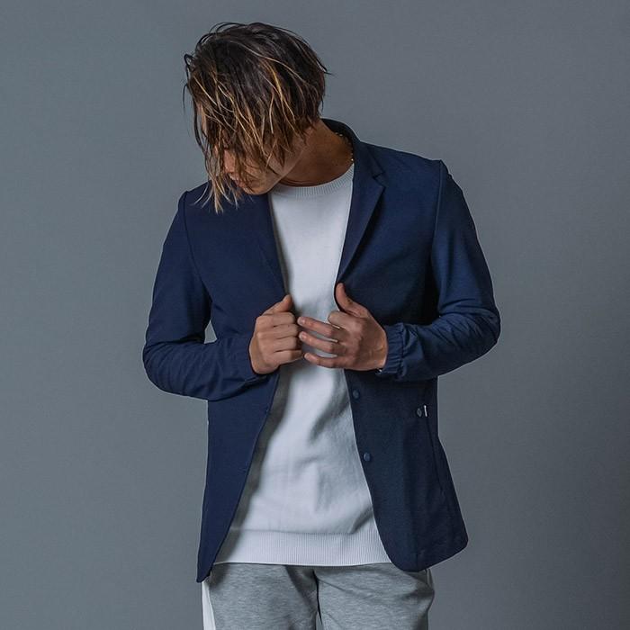 ジャケット メンズ 春夏 春 夏 秋 カジュアル ストレッチ アンコン グレー ネイビー 紺 ブラック 黒 M L XL 2L LL REGIEVO レジエボ hk エイチケー 85102 | REGIEVO | 04