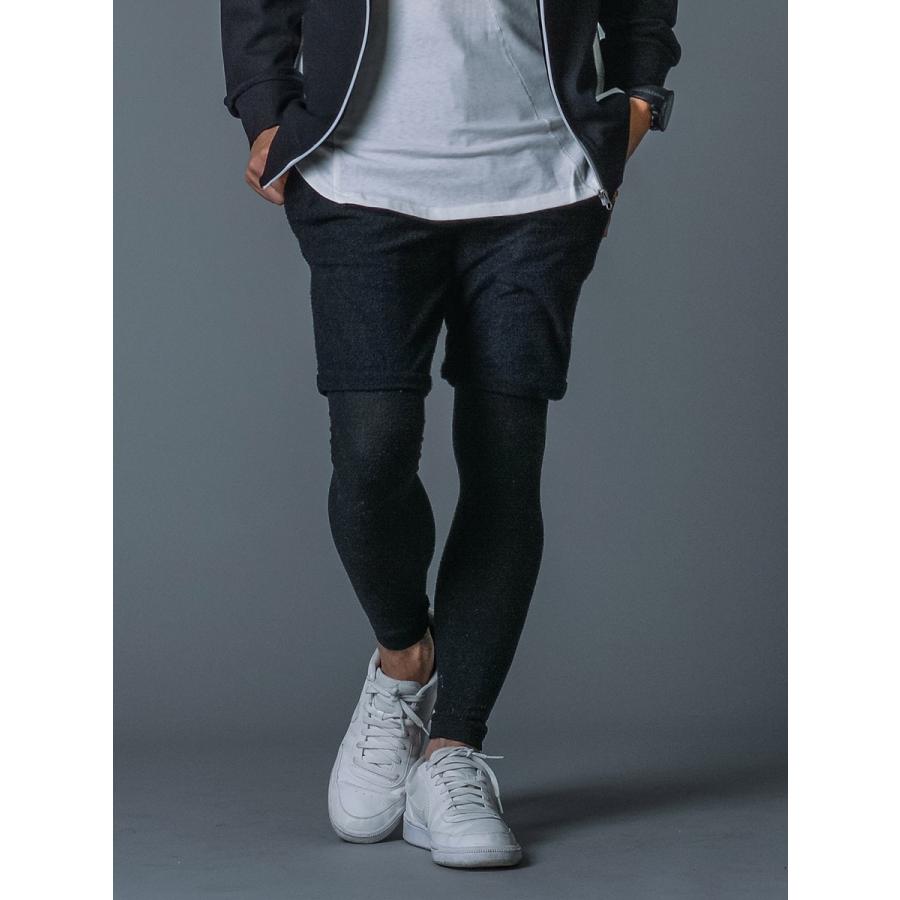 ハーフパンツ ショートパンツ メンズ パイル アイボリー グレー ブラック S M L XL 2L スポーティー REGIEVO レジエボ | REGIEVO | 05