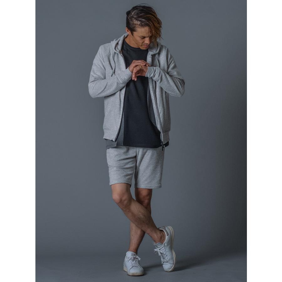 ハーフパンツ ショートパンツ メンズ パイル アイボリー グレー ブラック S M L XL 2L スポーティー REGIEVO レジエボ | REGIEVO | 06