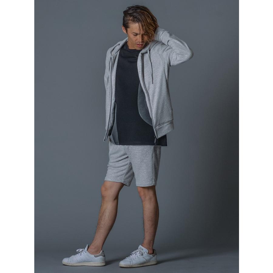 ハーフパンツ ショートパンツ メンズ パイル アイボリー グレー ブラック S M L XL 2L スポーティー REGIEVO レジエボ | REGIEVO | 07