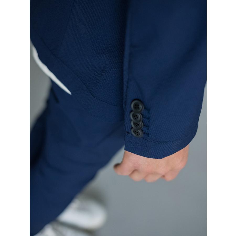 サマージャケット メンズ ストライプ ジャガード ジャケット ストレッチ ネイビー ブラック 春 夏 秋 REGIEVO レジエボ 85135 | REGIEVO | 14