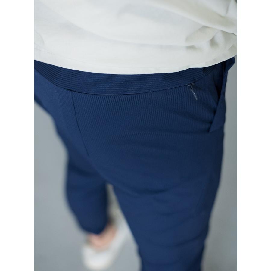 スラックス メンズ テーパード 春夏 秋冬 紺 黒 ネイビー ブラック 29 30 31 S M L 9分丈 アンクルパンツ ジャガード ストレッチ イージー REGIEVO 85136 | REGIEVO | 12