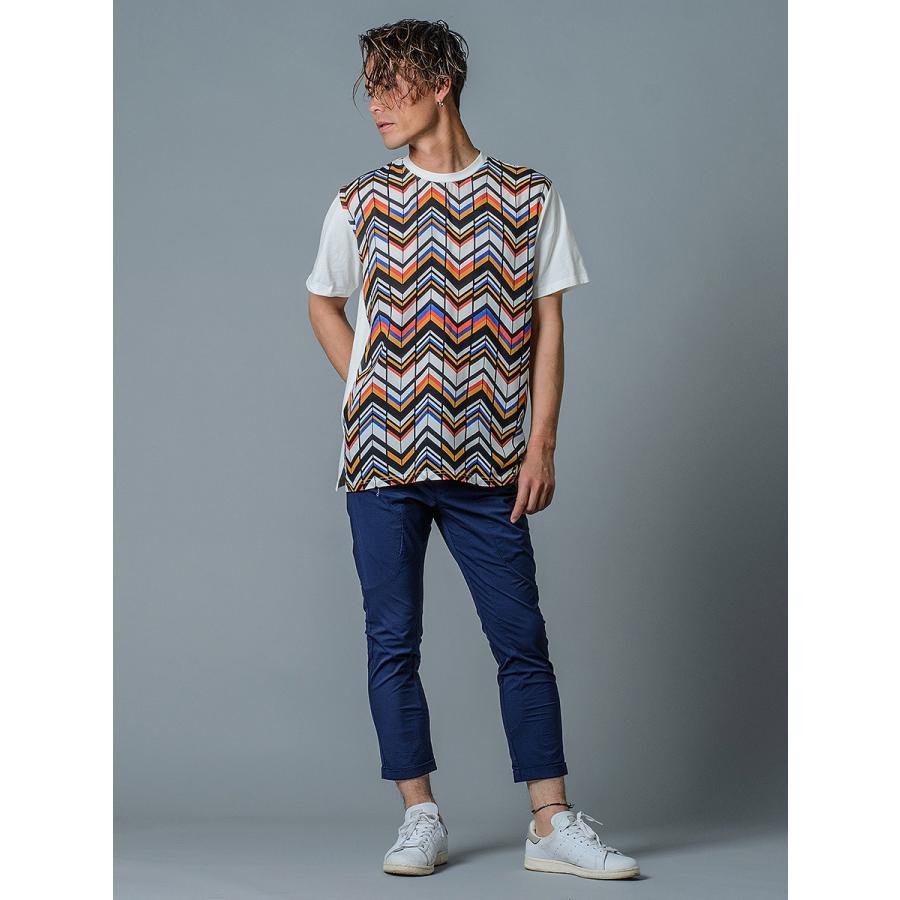 スラックス メンズ テーパード 春夏 秋冬 紺 黒 ネイビー ブラック 29 30 31 S M L 9分丈 アンクルパンツ ジャガード ストレッチ イージー REGIEVO 85136 | REGIEVO | 04