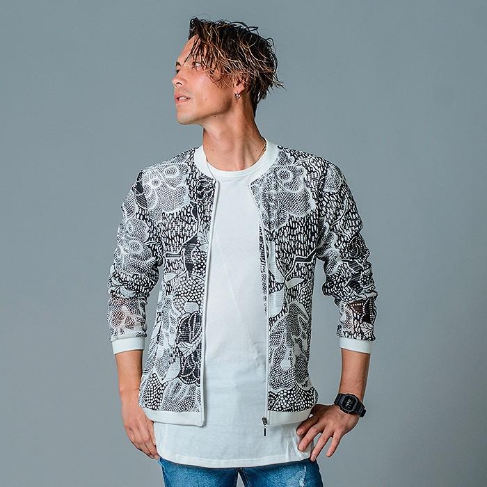 Ma 1 メンズ 春 夏 秋 ホワイト 白 レッド 赤 S M L Xl 2l Ll メッシュ ストレッチ 総柄 フライトジャケット Regievo レジエボ Hk エイチケー Re メンズジャケット バッグ 鞄 のhk 通販 Yahoo ショッピング