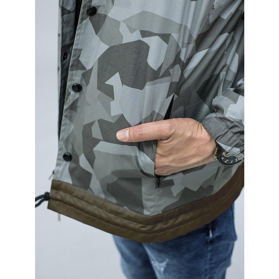 コーチジャケット メンズ 春 秋 冬 グレー ブラック 黒 S M L XL 2L LL 迷彩 ストレッチ カジュアル スポーティー REGIEVO レジエボ hk エイチケー 85505 | REGIEVO | 12